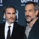 Todd Phillips and Joaquin Phoenix at the Joker premiere at cinema UGC Normandie.